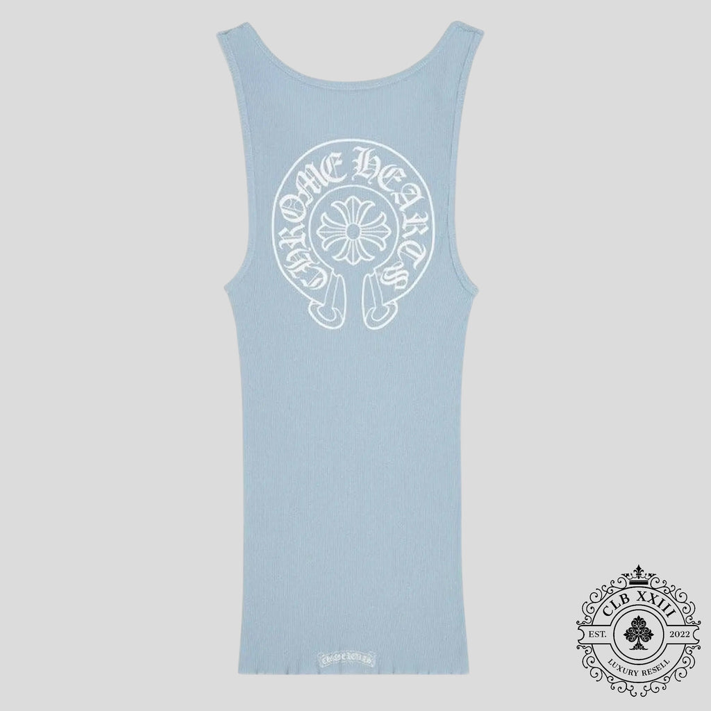 Débardeur côtelé Chrome Hearts bleu layette