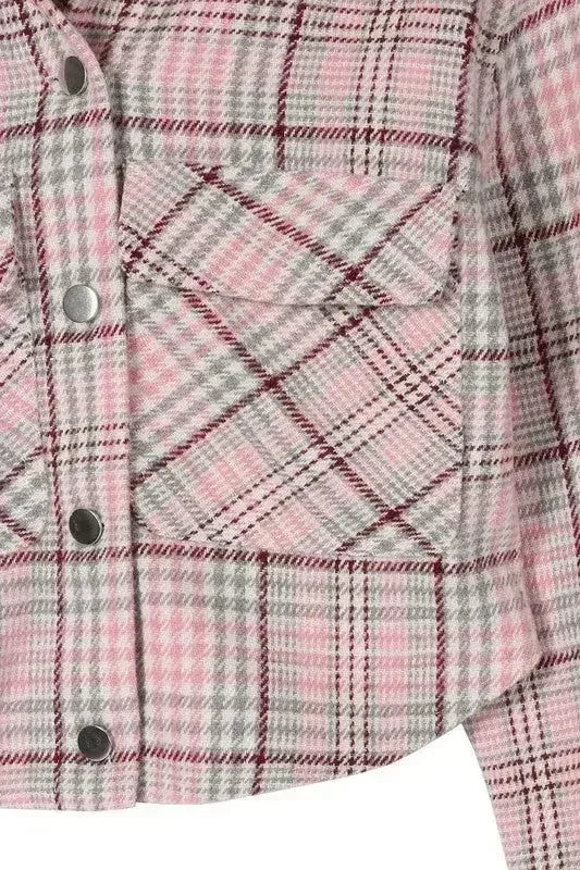 Veste courte à carreaux