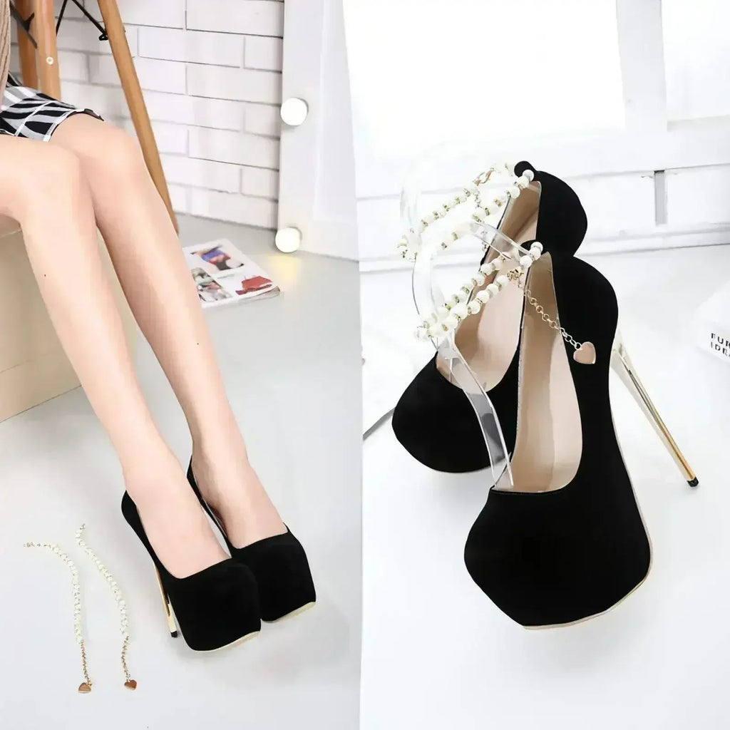 Escarpins compensés à talons hauts - Stilettos confortables - Des chaussures pour le travail et les soirées