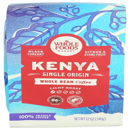 Whole Foods Market, Café d'origine unique du Kenya - Torréfaction légère, 340 grammes