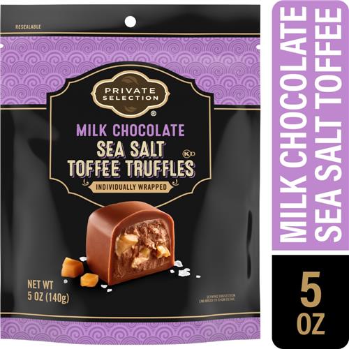Truffes au caramel au beurre et au chocolat au lait de sélection privée avec sel de mer 5 oz