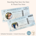 Modèle de carte d'embarquement – Save the Date et carte de remerciement