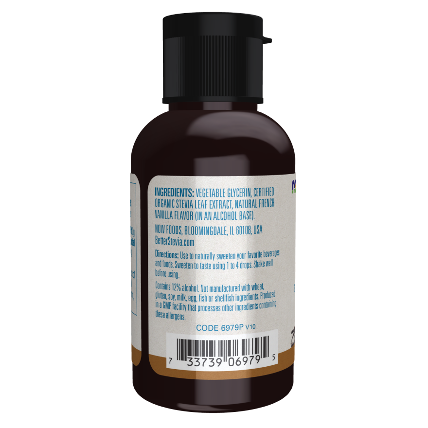 Now Foods Betterstevia Liquide Vanille Française 2oz - 6979 - Paquet de 5