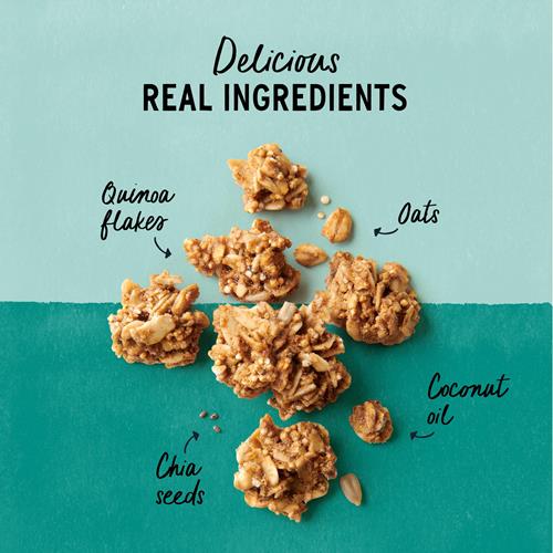 Granola Érable et Beurre d'Amandes Purely Elizabeth, à Base d'Avoine Biologique et de Céréales Anciennes, Sans Gluten, Sans OGM (Sac de 283g)