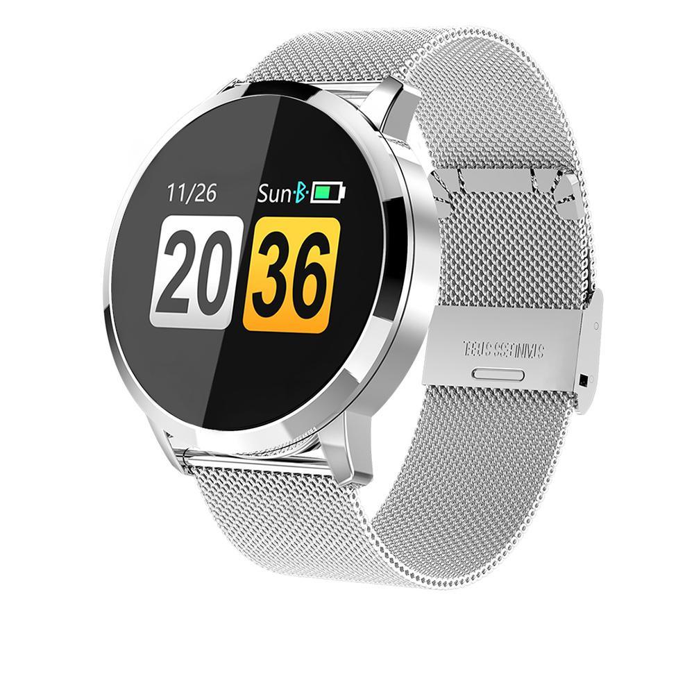Montre Intelligente Tendance Luxe avec Écran LED Couleur Smartwatch Femme Moniteur de Fréquence Cardiaque Suivi d'Activité Physique