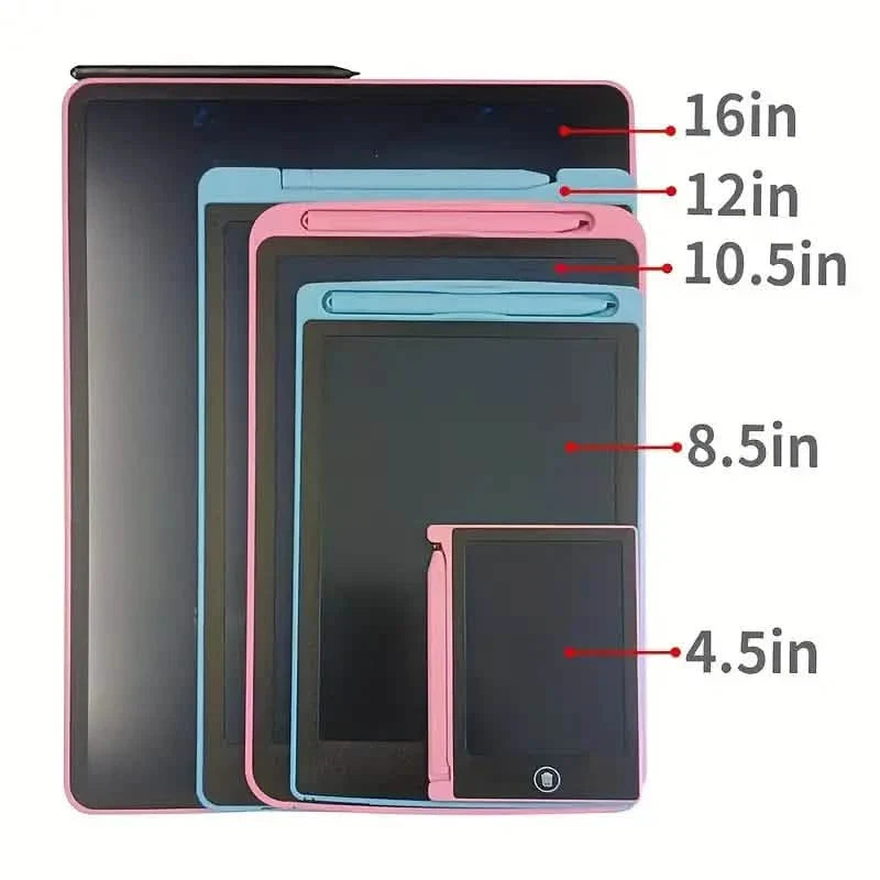 Tablette d'écriture numérique LCD avec stylet – Tableau de griffonnage et de dessin effaçable et réutilisable