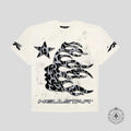 T-shirt Hellstar P2P pailleté blanc
