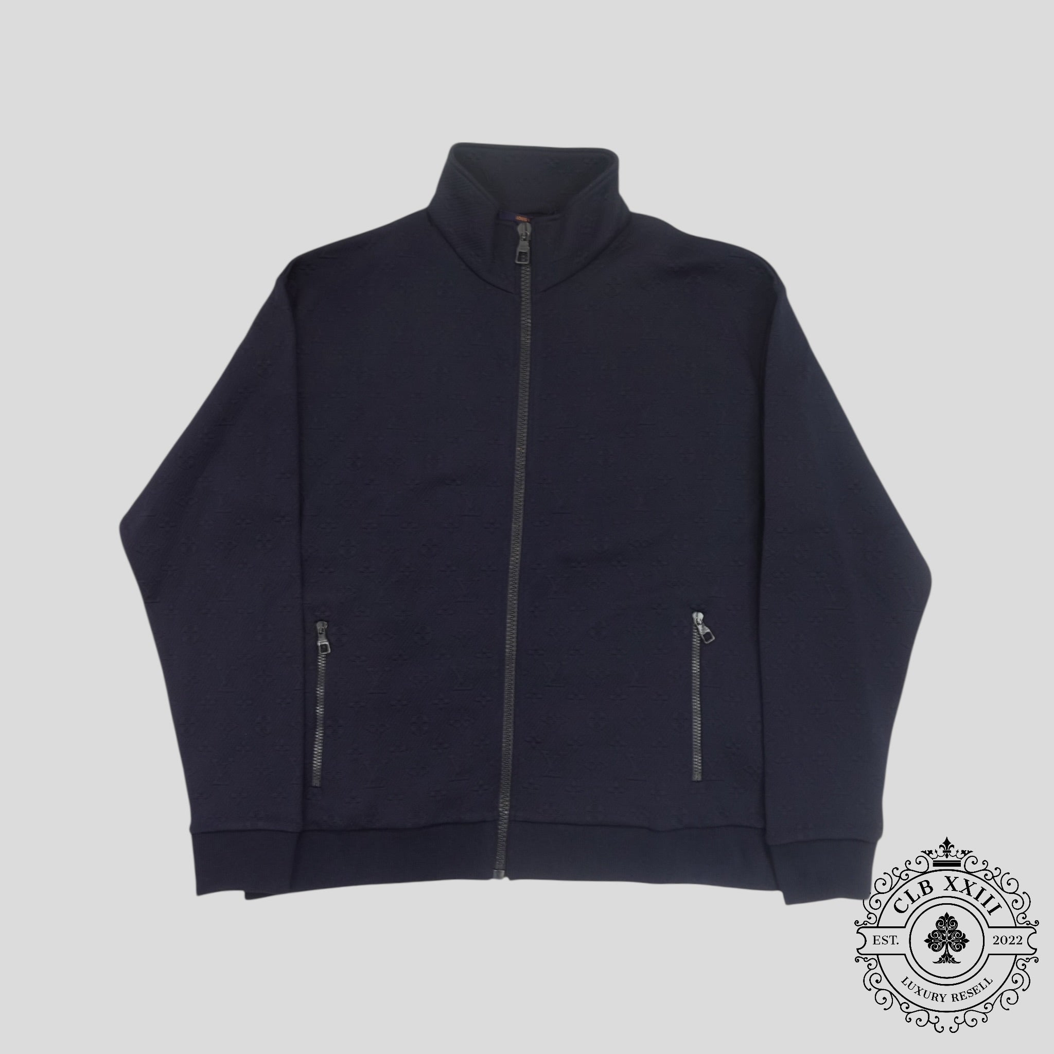 Veste brodée Louis Vuitton Monogram bleu marine