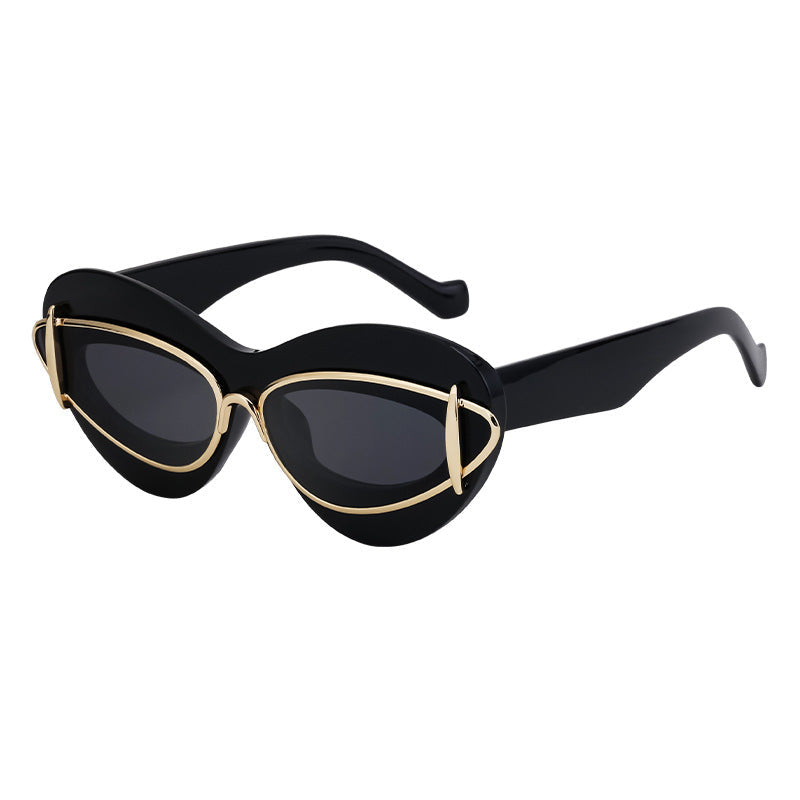 Lunettes de soleil œil-de-chat Y2K pour femme, petite monture — Lunettes de conduite tendance