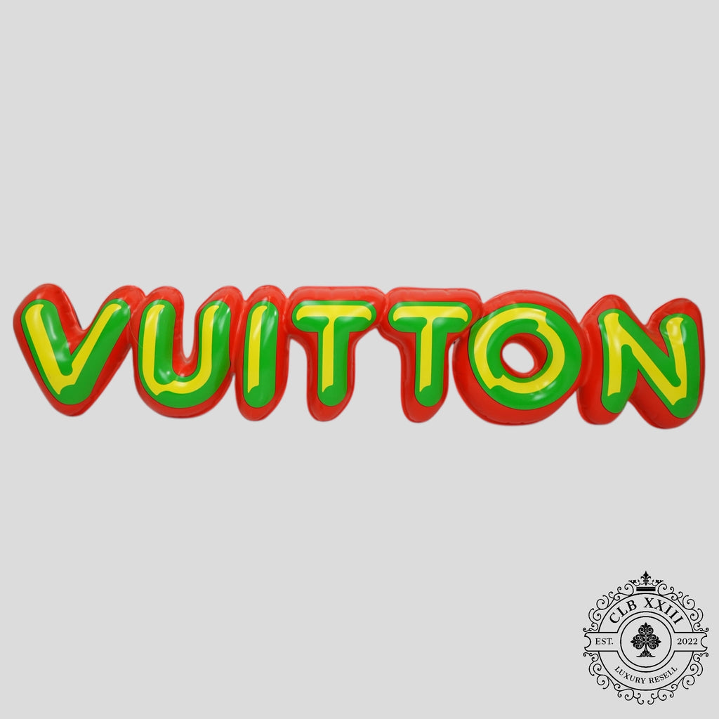 Enseigne de magasin Louis Vuitton lettres bulles