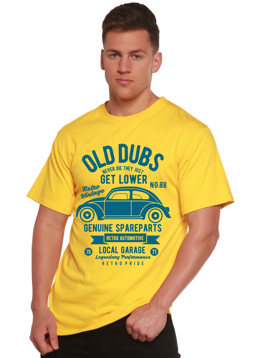 T-shirt à manches courtes et motif en viscose de bambou/coton biologique Spun Bamboo® pour homme Old Dubs