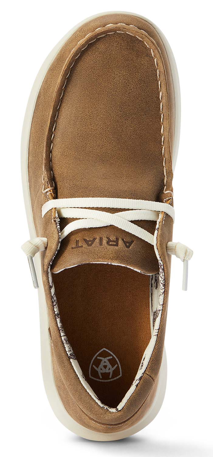 Chaussures à enfiler décontractées Ariat Hilo pour femme avec lacets sans nœuds – Confortables pour le quotidien