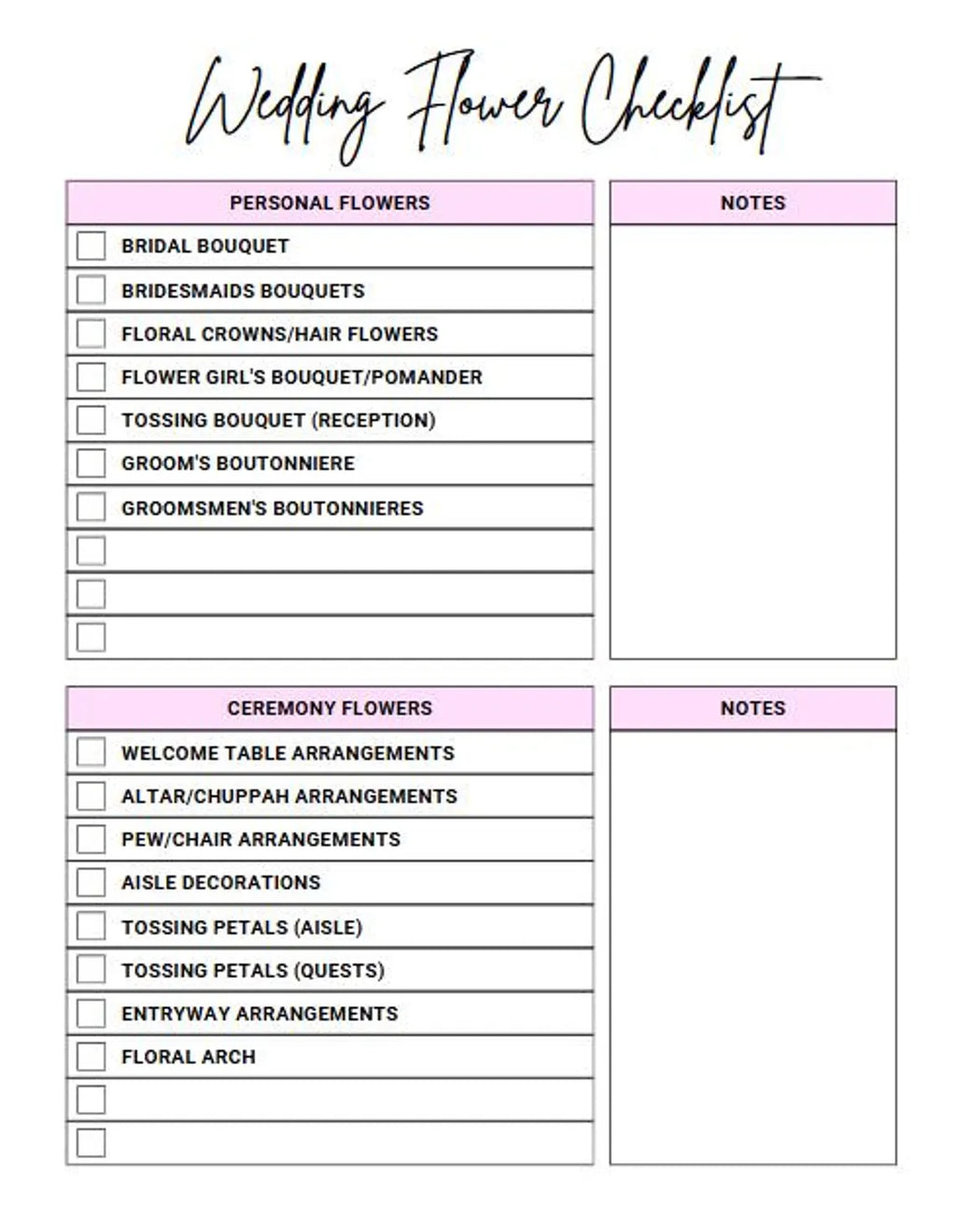 Ultimate Wedding Planner Printable | 75 Pages