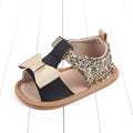Sandales Bébé Fille Premier Pas Cuir PU Semelle Souple Nœud Papillon Chaussures Filles
