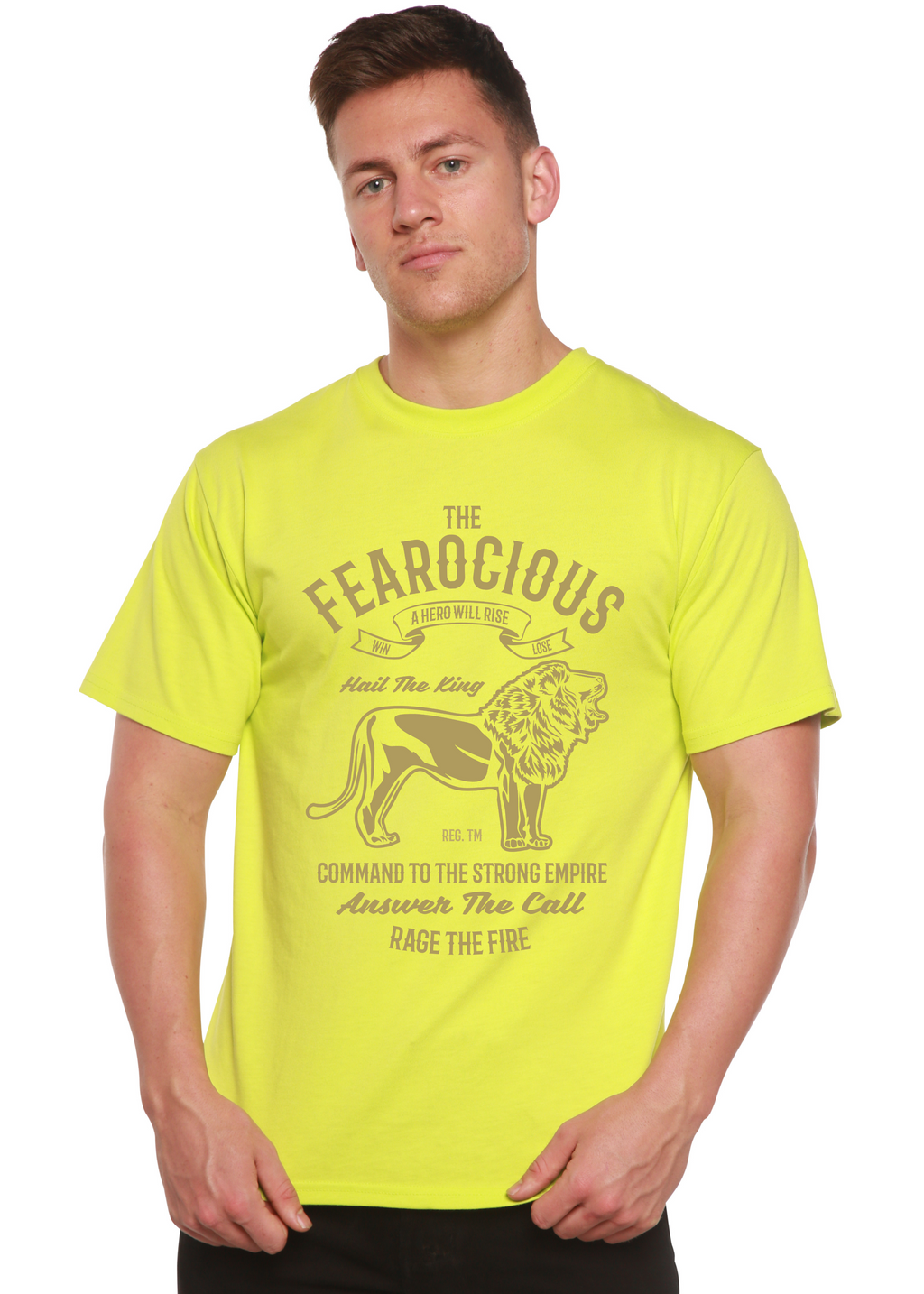 T-shirt graphique Fearocious Spun Bamboo® à manches courtes en viscose de bambou/coton biologique pour homme