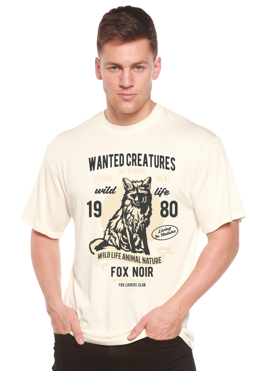 Wanted Creature Spun Bamboo® T-shirt graphique à manches courtes en viscose de bambou/coton biologique pour homme