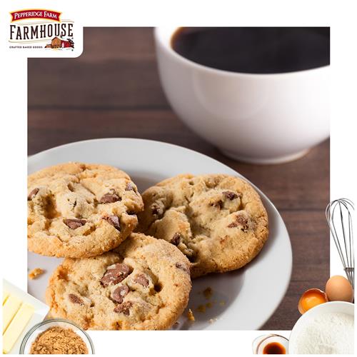 Biscuits fins et croustillants au caramel et au chocolat au lait Farmhouse de Pepperidge Farm, sac de 195 g