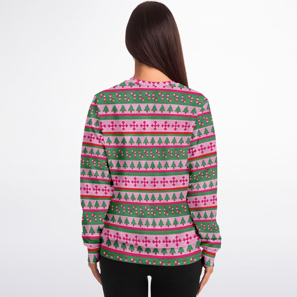 Sweat-shirt de Noël moche avec flamant rose maladroit