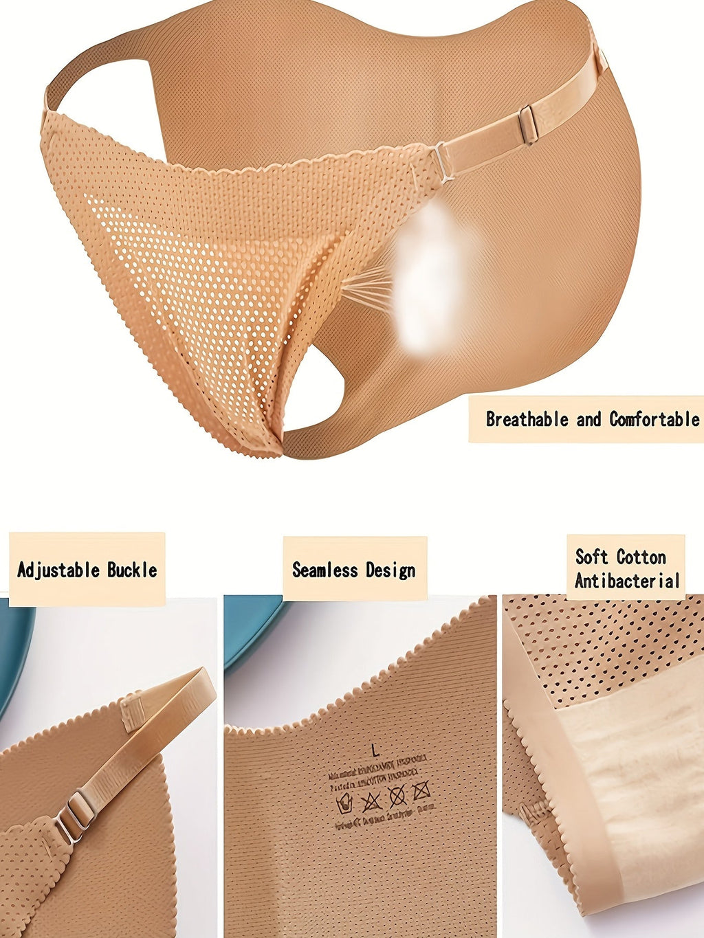 Culotte Invisible Push-up Effet Faux Fesses pour Femme – Lingerie Féminine Ultra-Fine, Respirante et Sans Couture pour un Rehaussement Naturel et un Confort Optimal Toute la Journée