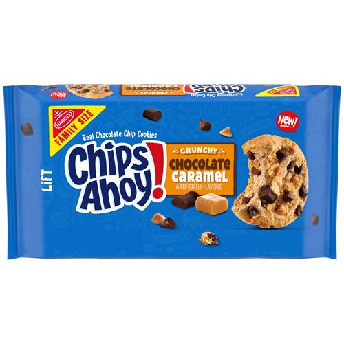 Chips Ahoy! Biscuits croquants au chocolat, au caramel et aux pépites de chocolat, grand format, 393,5 g