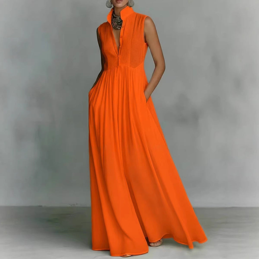 Robe midi pour femme de style français à taille haute avec nœud en ruban