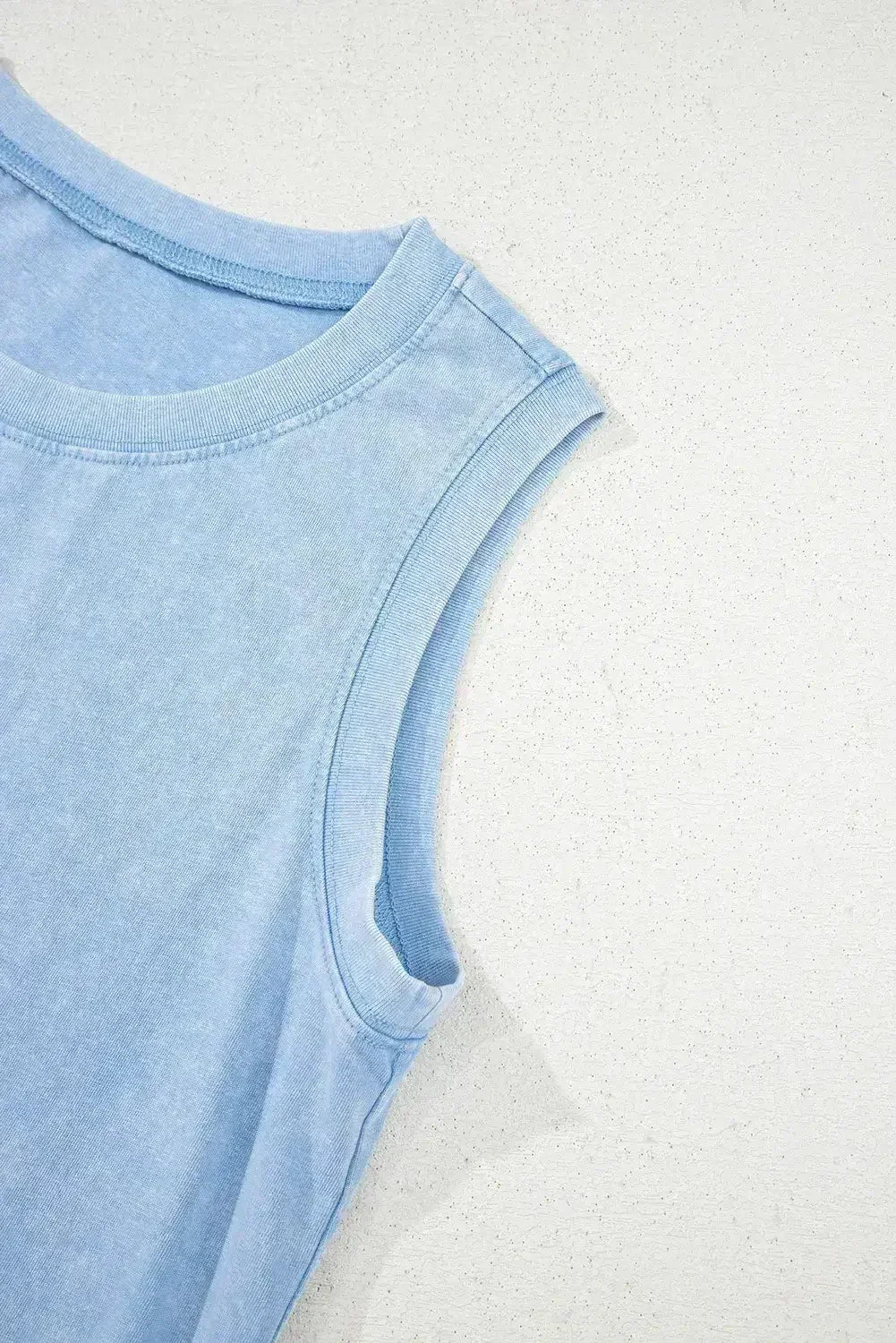 Mini-robe débardeur Beau Blue Mineral Wash à poches