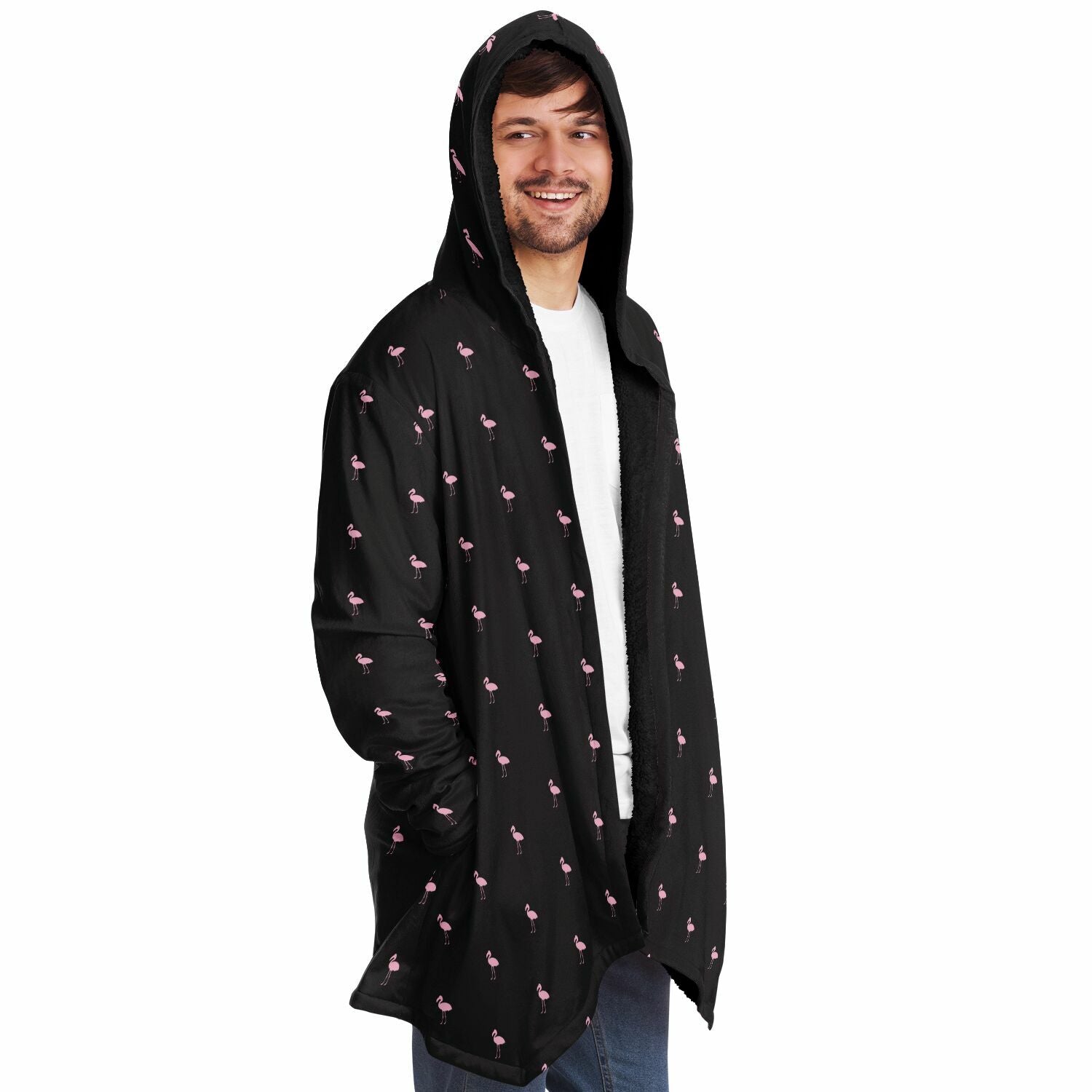 Sweat à capuche cape Flamingo Classique Noir
