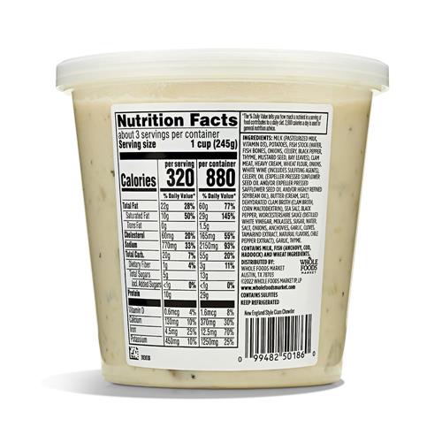 Whole Foods Market, chaudrée de palourdes de la Nouvelle-Angleterre, 24 onces