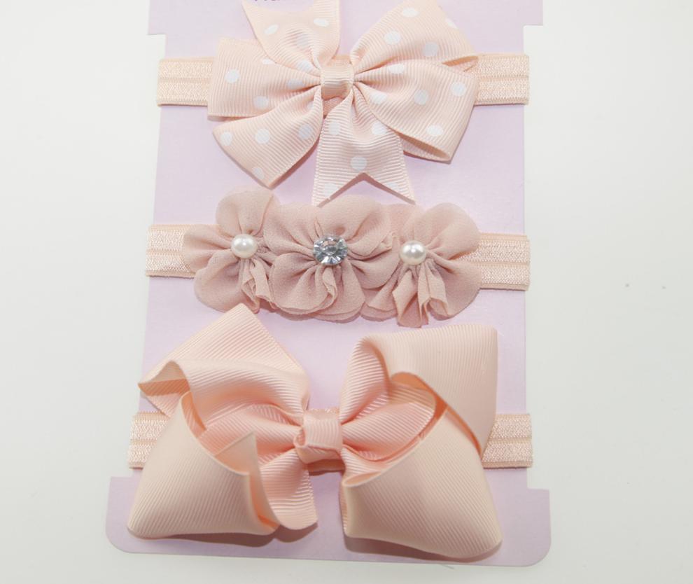 Bandeau Élastique Bébé Fait Main Rétro Vintage Nœud Papillon Fleur Accessoire Cheveux Nourrisson Tout-Petit Pour Bébé