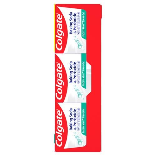Dentifrice Blancheur Bicarbonate de Soude et Peroxyde Colgate, Menthe Glaciale - 170 g (Lot de 3)