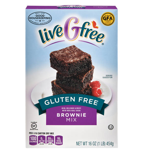 Préparation pour brownies sans gluten liveGfree, 453 g