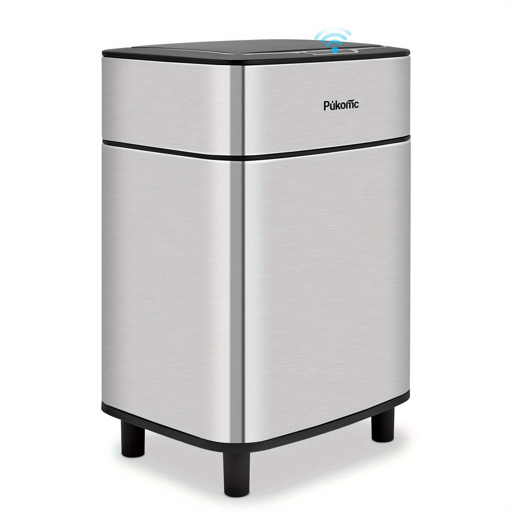 Poubelle automatique en acier inoxydable avec capteur – Fermeture silencieuse mains libres et système anti-odeurs