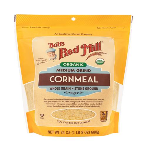 Farine de maïs moulue moyenne biologique de Bob's Red Mill, 680 g (paquet de 1) - Sans OGM, grains entiers, végétalienne, casher
