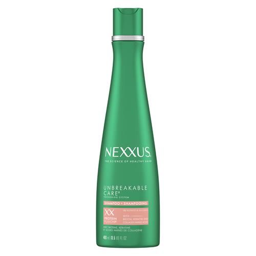 Shampooing Nexxus Unbreakable Care Anti-casse à la Kératine, au Collagène, à la Biotine Pour Cheveux Fins et Clairsemés Shampooing Sans Sulfate 400 ml