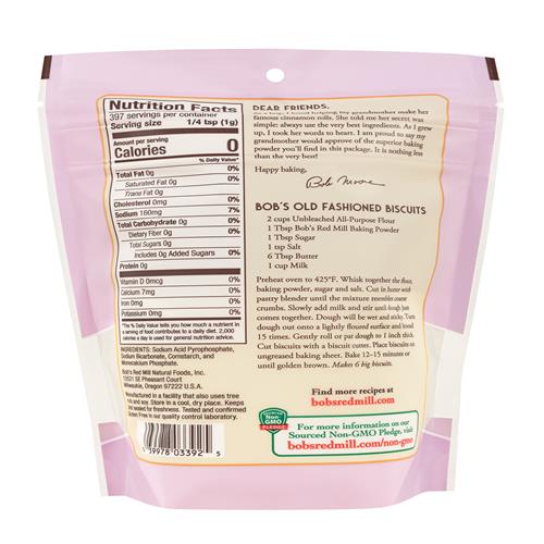 Levure chimique Bob's Red Mill, 396 g (lot de 1) - Sans gluten, végétalien, casher