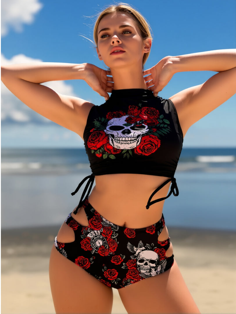 Maillot de Bain Décontracté Deux Pièces pour Femme