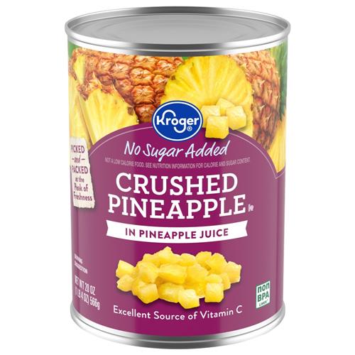 Ananas broyé en conserve Kroger dans du jus d'ananas 20 oz