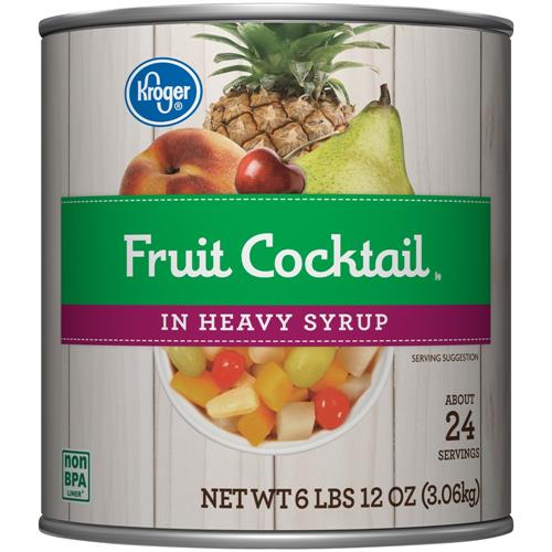 Kroger Cocktail de fruits en conserve dans du sirop épais 6 lb 12 oz