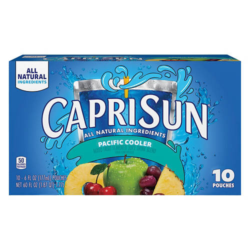 Capri Sun Pacific Cooler Boissons aux jus de saveurs mélangées, 177 ml, paquet de 10