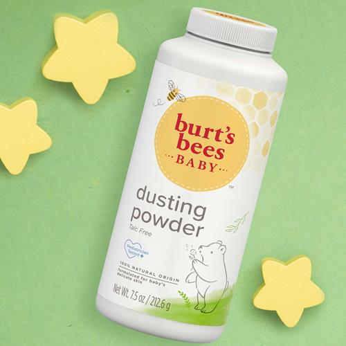 Poudre pour bébé Burts Bees, sans talc et hypoallergénique pour un confort sûr et doux, 100 % d'origine naturelle, testée par des pédiatres, 212 g