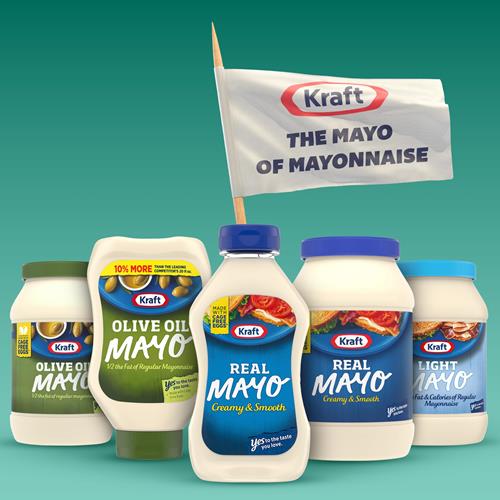 Mayonnaise Crémeuse et Onctueuse Kraft Real Mayo, Bouteille de 355 ml