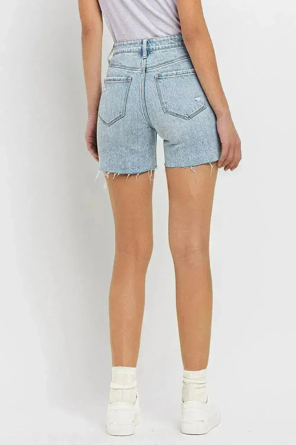 Short en jean taille haute par Vervet Flying Monkey | Femstylo