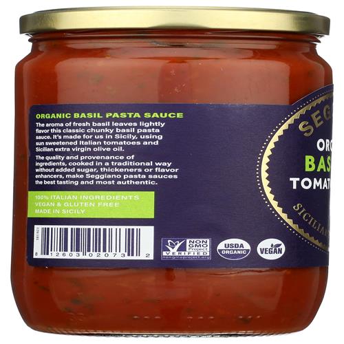 Sauce Pâtes Bio Basilico Seggiano, 680 g