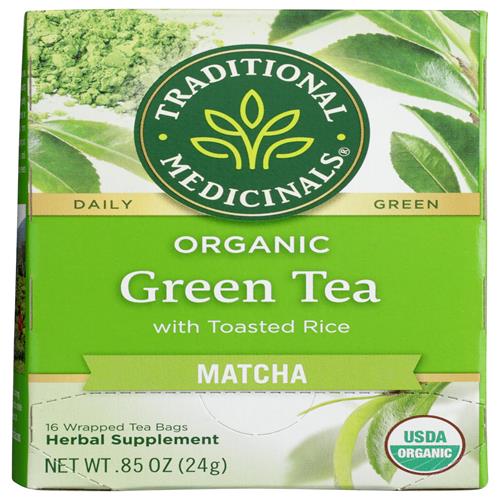 Traditional Medicinals, Tisane biologique riz grillé matcha vert, 16 sachets
