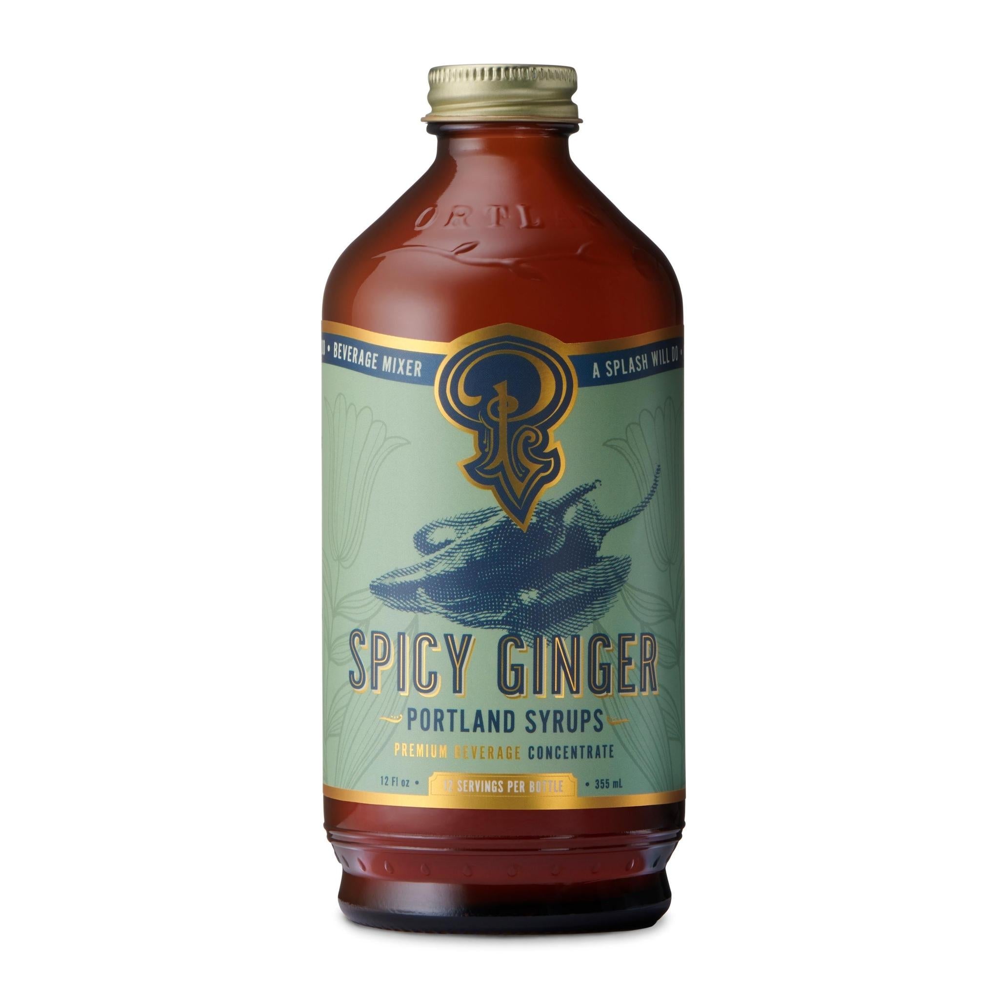 Sirops Portland - Mélangeur Liqueur & Soda « Gingembre Épicé » (355ml)