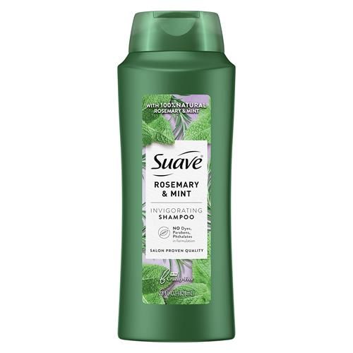 Shampooing Invigorant Professionnel Suave Pour Cheveux Secs Et Abîmés Romarin Et Menthe Sans Parabène Ni Colorant Cheveux 828 ml