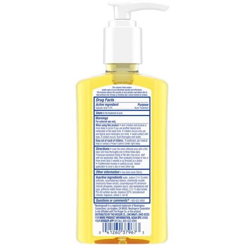 Nettoyant visage anti-acné sans huile Kroger à l'acide salicylique 177 ml
