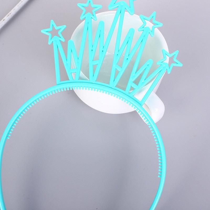 6 bandeaux couronnes en plastique pour bébés filles, diadèmes, cercles de cheveux, accessoires capillaires, magnifiques accessoires pour cheveux pour femmes