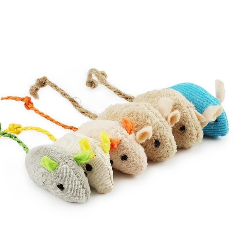 Lot de 6 jouets assortis pour chat - Souris en peluche avec herbe à chat pour chaton