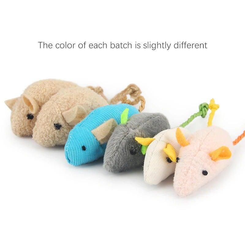 Lot de 6 jouets assortis pour chat - Souris en peluche avec herbe à chat pour chaton
